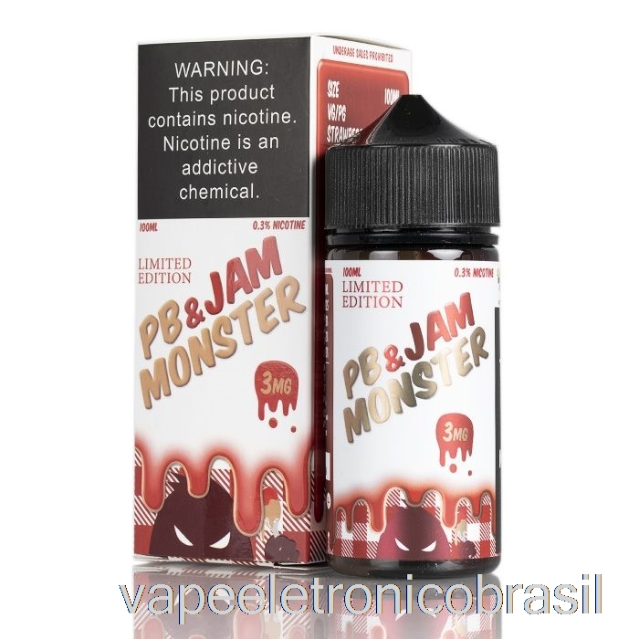 Vape Vaporesso Morango - Pb E Jam Monster - 100ml 6mg